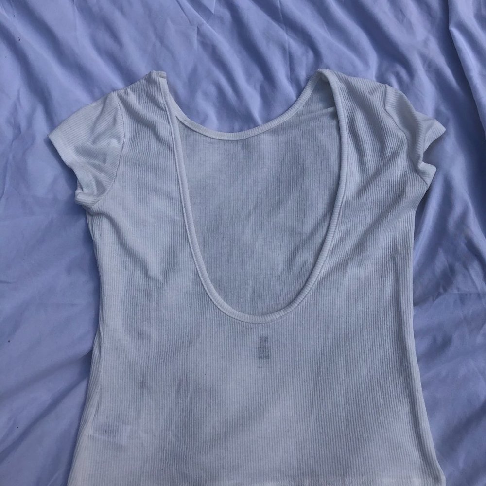 White Open Back Top - Picture 2 of 2